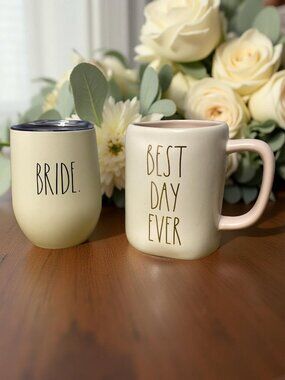 Rae Dunn Bride Tumbler & Best Day Ever Mug Set Bridal Wedding Gift